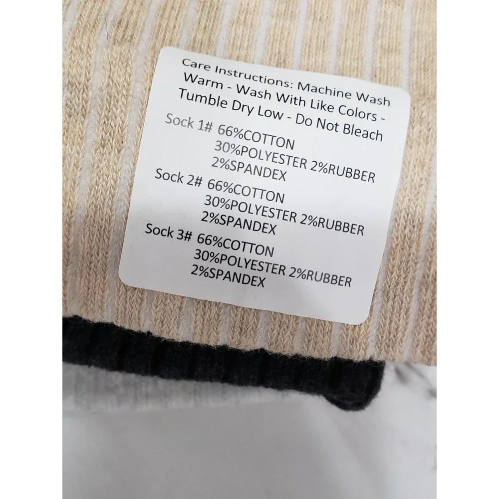 NEW An Original Penguin Mens Crew‎ Socks Pack of 3 (8-13) beige navy blue